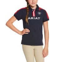 ARIAT CHILDRENS NEW TEAM POLO NAVY