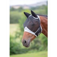 SHIRES FLY MASK WITH EARS BLACK