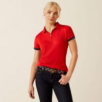 ARIAT BANDERA 1/4 ZIP POLO - WEG RED