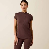 ARIAT BREATHE HALF ZIP BASE LAYER POMMEL BROWN