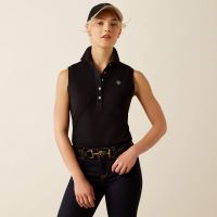 ARIAT PRIX 3.0 SLEEVELESS POLO SHIRT BLACK