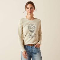 ARIAT RITZY LOGO T-SHIRT PELICAN