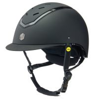  CHARLES OWEN EQX KYLO RIDING HELMET WITH MIPS MATT BLACK WITH GLOSS RING
