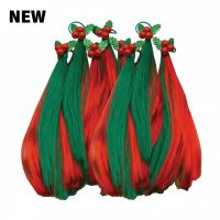 EQUETECH CHRISTMAS HOLLY HORSE MANE TASSELS 5 PACK