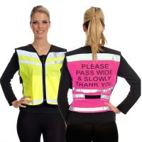 EQUISAFETY PLEASE PASS WIDE & SLOW AIR WAISTCOAT PINK