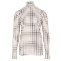 GINGER & JARDINE APRICOT CHECK PATTERN COSY ROLL NECK 
