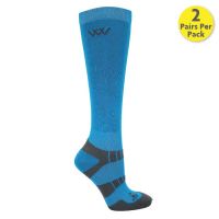 WW YOUNG RIDER PRO SOCK TURQ/GREY