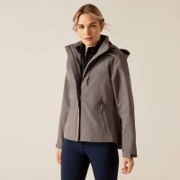 ARIAT LADIES COASTAL WATER PROOF JACKET PLUM GREY