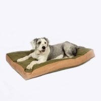 DANISH DESIGN TWEED BOX DUVET DOG BED GREEN TWEED