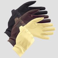 EQUETECH JUNIOR LEATHER SHOW GLOVES BROWN