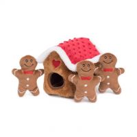 ZIPPY BURROW GINGERBREAD HOUSE & 3 MEN - DOG TOY