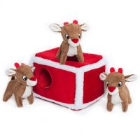 ZIPPY BURROW REINDEER PEN -  DOG TOY