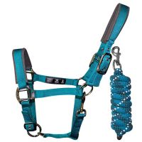 WOOF WEAR HEADCOLLAR & ROPE SET OCEAN