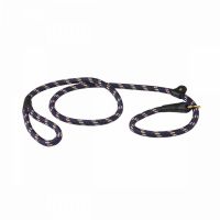 WEATHERBEETA ROPE & LEATHER SLIP DOG LEAD NAVY/BROWN