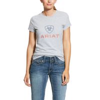 ARIAT HD LOGO T-SHIRT HEATHER GREY