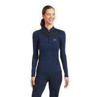 ARIAT WOMANS ASCENT 1/4 ZIP BASELAYER NAVY