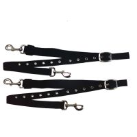 KINCADE NYLON/ELAST SIDE REINS - BLK