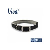 ANCOL VIVA PADDED COLLAR BLK 35-43cm SZ4 S/M)