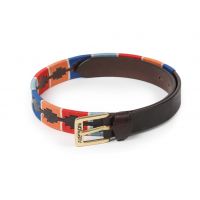 DROVER SKINNY POLO BELT TURQUOISE/RED/ORANGE/BLUE