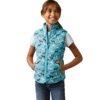 ARIAT YOUTH BELLA REVERSIBLE GILET M MOSAIC BLUE