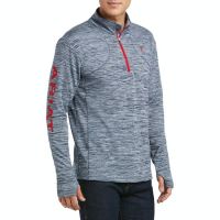 ARIAT MENS TEAM GRIDWORK 1/4 ZIP BASE LAYER