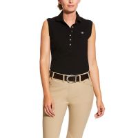 ARIAT WMS PRIX 2.0 SLVLESS POLO L BLACK