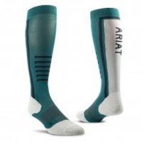 ARIAT TEK PERFORMANCE SOCKS TEAL AND SALT