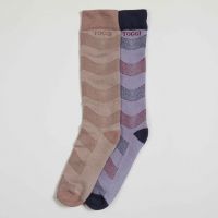 TOGGI LADIES ORBIT PRINT SOCKS TWO PACK