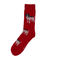 SHUTTLE SOCKS - SPANIEL RED/BLACK/WHITE