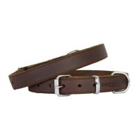 EARTHBOUND COUNTRY LEATHER DOG COLLAR BROWN