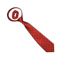 EQUETECH POLKA DOT ZIPPER TIE RED/GOLD