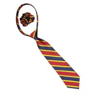 EQUETECH STRIPE ZIPPER TIE NAVY/RED/GOLD