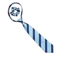 EQUETECH STRIPE ZIPPER TIE NAVY/BLUE/SILVER