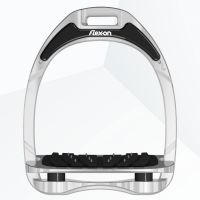 FLEX-ON ALUMINIUM STIRRUPS WITH BLACK TREAD AND BLACK ELASTOMERS