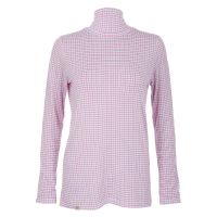 GINGER & JARDINE JUNIOR CHECK PATTERN ROLL NECK PINK