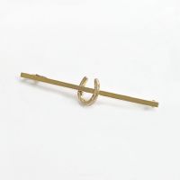 EQUETECH HORSESHOE STOCK PIN GOLD OR SILVER