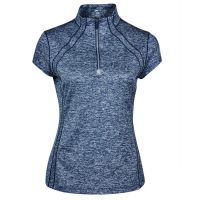 DUBLIN MADDISON SHORT SLEEVE TECHNICAL AIRFLOW 1/4 ZIP TOP INDIGO