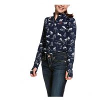 ARIAT LOWELL 1/4 ZIP BASELAYER SHADOW PASTURE