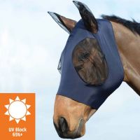 WEATHERBEETA STRETCH BUG EYE SAVER FLY MASK WITH EARS NAVY