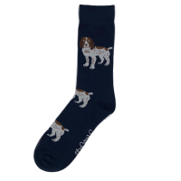 SHUTTLE SOCKS - SPANIEL NAVY/BROWN/WHITE