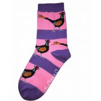 SHUTTLE SOCKS - PHEASANT PINK & PURPLE