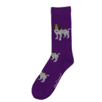 SHUTTLE SOCKS - SPANIEL PURPLE/BROWN/WHITE