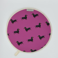 SAUSAGE DOG DASCHUND HOB COVER PINK