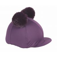 SHIRES DOUBLE POM POM HAT SILK PLUM
