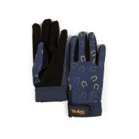 SHIRES TIKABOO CHILDRENS RIDING GLOVE HORSESHOE PRINT