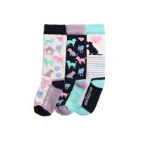 TOGGI CHILDRENS DOGGY PRINT SOCKS 3 PACK