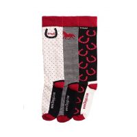TOGGI LADIES HORSESHOE PRINT SOCKS 3PACK