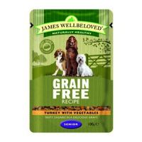 WELLBELOVED GRAIN FREE SENIOR DOG - TURKEY 12 x !00g POUCH
