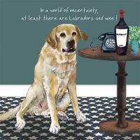 LABRADOR & WINE GREETING CARD | ANNA DANIELLE