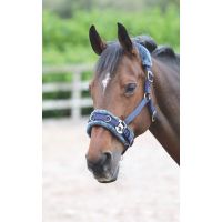 SHIRES FLEECE LINED LUNGE CAVESSON NAVY